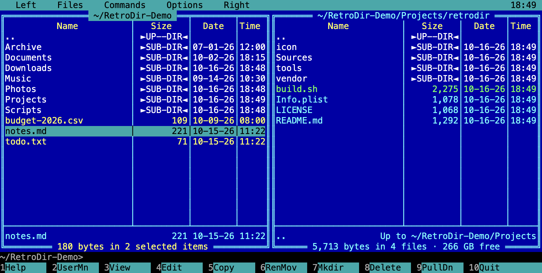 Classic Blue theme